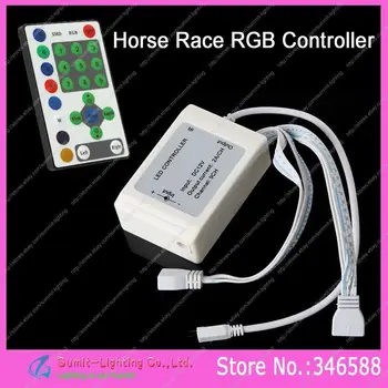 

DC12V 3A*9CH RGB Controller with 25 Key IR Wilress Remote Controller for 5050 Horse Race RGB LED Strips