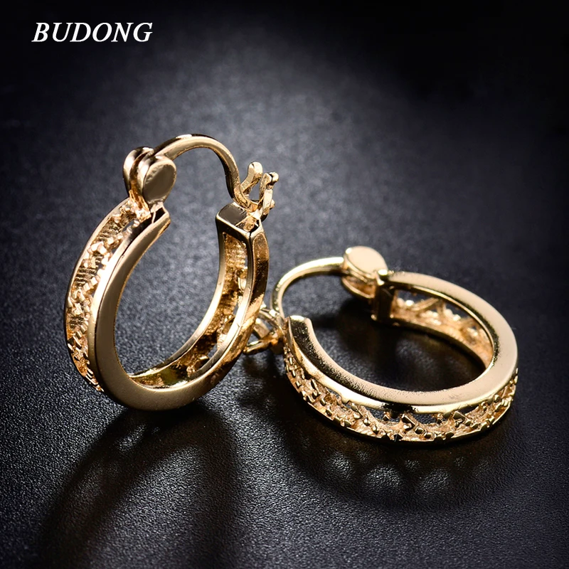 BUDONG 3 colors Infinity Hoop Earrings for Women Gold Color Basket Hollow Small Round Wedding Hoop Earring Jewelry XUE400
BUDONG 3 colors Infinity Hoop Earrings for Women Gold Color Basket Hollow Small Round Wedding Hoop Earring Jewelry XUE400