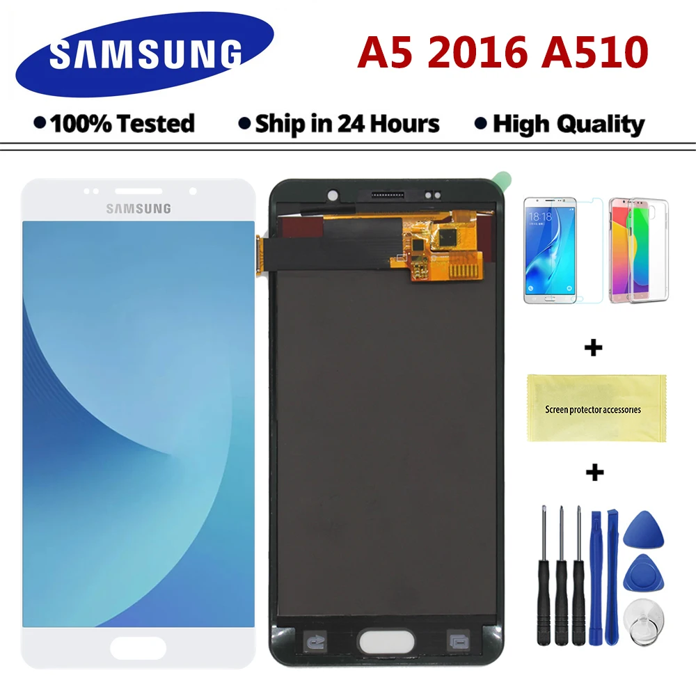 5.2'' LCD for Samsung A5 2016 LCD Display A510 A510F A510M SM-A510F Touch Screen Digitizer LCD For Samsung A5 A510 black/white
5.2'' LCD for Samsung A5 2016 LCD Display A510 A510F A510M SM-A510F Touch Screen Digitizer LCD For Samsung A5 A510 black/white