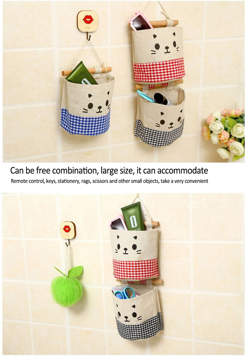 4 Colors Cute Cat Storage Boxes Hanging storage bag Waterproof Fabric Cotton Linen Pocket Hanger Rack Hanging Basket Box
4 Colors Cute Cat Storage Boxes Hanging storage bag Waterproof Fabric Cotton Linen Pocket Hanger Rack Hanging Basket Box