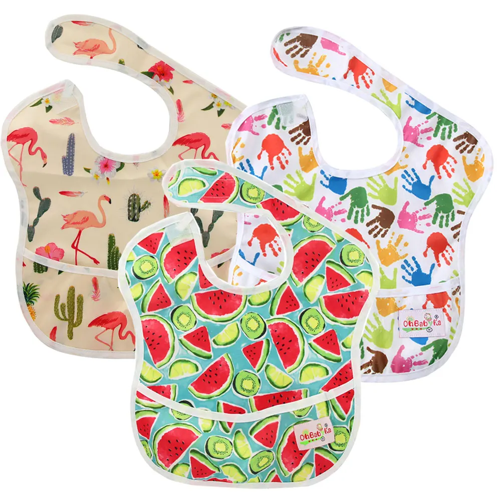 Ohbabyka 3PCS/Pack Baby Bibs Waterproof Infant Boys Girls Superbib with Pocket Reusable Baby Feeding Bibs Baberos Bebes
Ohbabyka 3PCS/Pack Baby Bibs Waterproof Infant Boys Girls Superbib with Pocket Reusable Baby Feeding Bibs Baberos Bebes