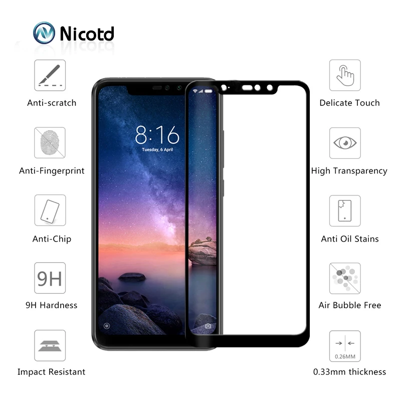 Tempered Glass For Xiaomi Redmi Note 6 Pro Full Cover Screen Protector For Redmi Note 6 pro Glass Protector For Redmi Note 6 Pro
Tempered Glass For Xiaomi Redmi Note 6 Pro Full Cover Screen Protector For Redmi Note 6 pro Glass Protector For Redmi Note 6 Pro