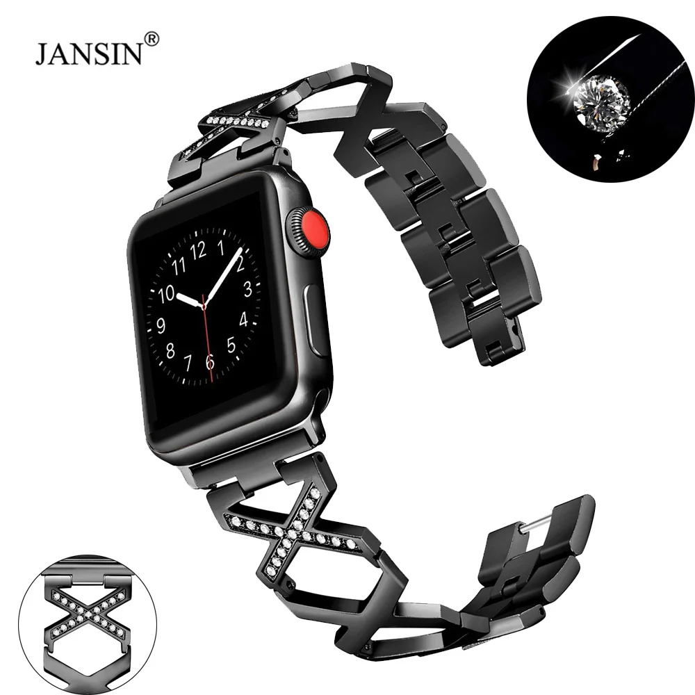 Women Diamond Wristband Strap For Apple Watch Band 38mm 42mm 44mm 40mm Stainless Steel Metal Watchband For iWatch Series4 3 2 1
Women Diamond Wristband Strap For Apple Watch Band 38mm 42mm 44mm 40mm Stainless Steel Metal Watchband For iWatch Series4 3 2 1