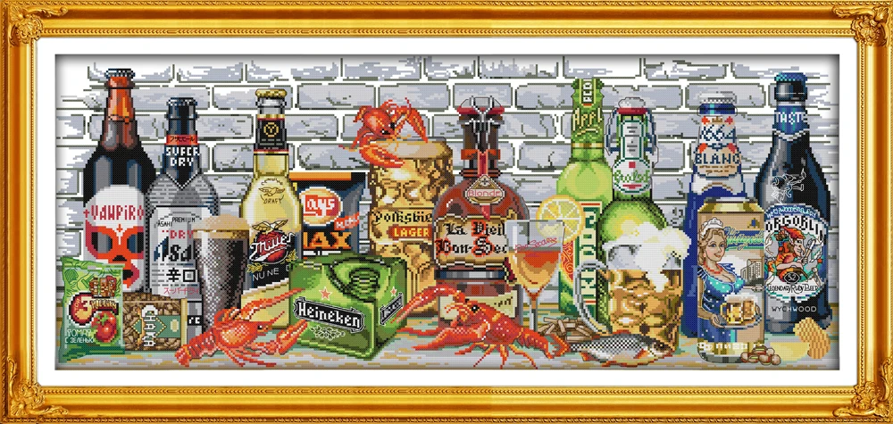 Wine 2 cross stitch kit aida 14ct 11ct count printed canvas beer food bottles cross stitches embroidery DIY handmade needlework
Wine 2 cross stitch kit aida 14ct 11ct count printed canvas beer food bottles cross stitches embroidery DIY handmade needlework
