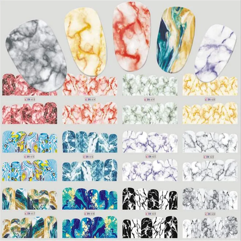 12 Designs New Gradient Marble Nail Art Sticker Fashion Full Cover Image Decals Nail Transfer Water Foils Beauty Tool
12 Designs New Gradient Marble Nail Art Sticker Fashion Full Cover Image Decals Nail Transfer Water Foils Beauty Tool