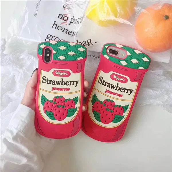 2018 New 3D Silicon Strawberry Can Cover Case For Apple iPhone X 5 5S SE 6 6S Plus 7 8 Plus Silicon Gell Phone case
2018 New 3D Silicon Strawberry Can Cover Case For Apple iPhone X 5 5S SE 6 6S Plus 7 8 Plus Silicon Gell Phone case