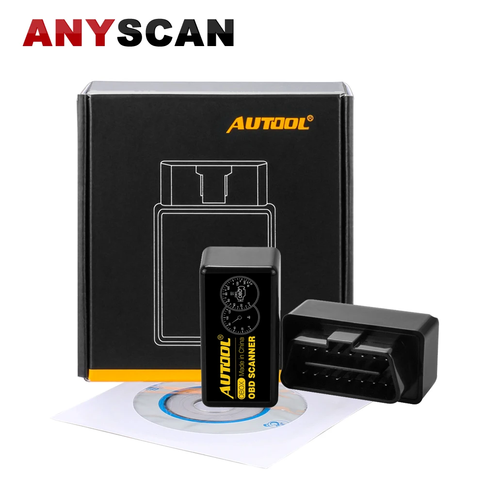 AUTOOL OBD2 ELM327 V1.5 Bluetooth OBD II Auto Diagnostic Scanner with 18F25K80 chip Support Most Code Readers Scan Tools |