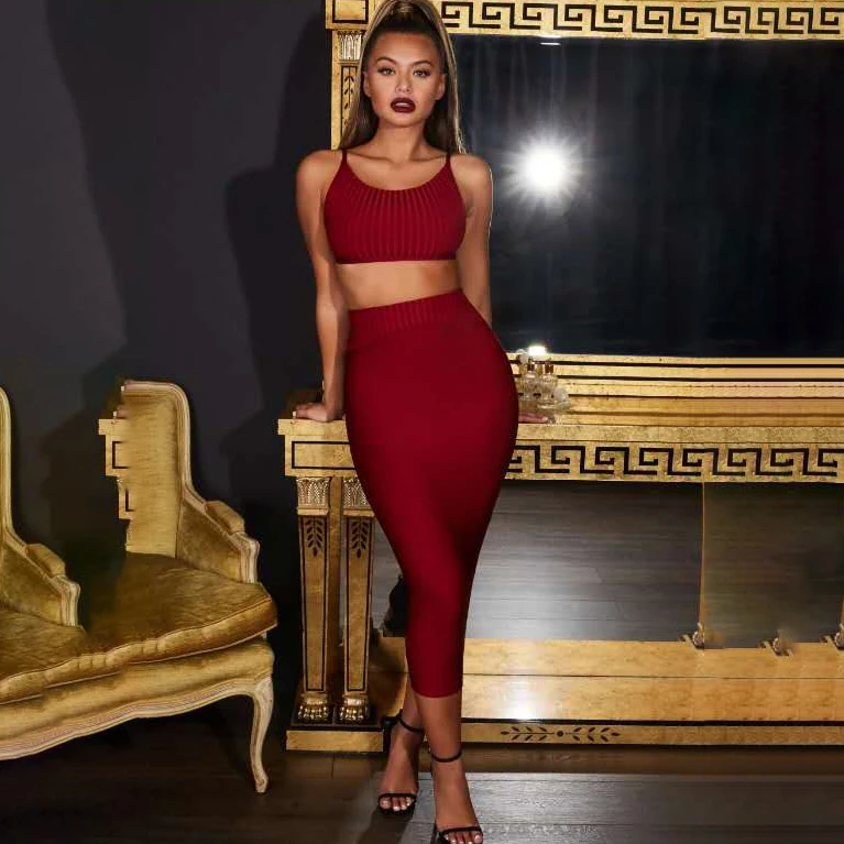 2 piece set wine red strap sexy midi calf backless celebrity cocktail bodycn party bandage dresses
2 piece set wine red strap sexy midi calf backless celebrity cocktail bodycn party bandage dresses