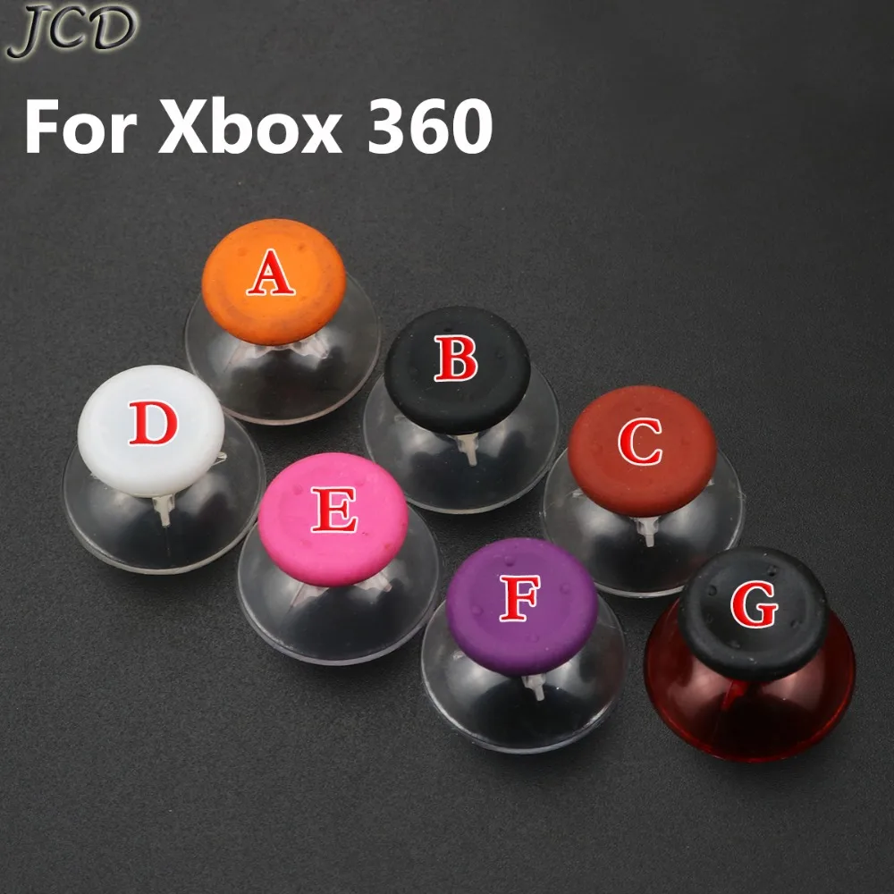 

JCD 2pcs Multicolor 3D Analog Joystick Replacement thumb grips Caps Buttons for Microsoft for XBOX 360 Gamepad Controller