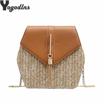 Chic Hexagon Straw Women Bag Ladies Chain Shoulder Bags Handmade Beach Crossbody Bags Female Tassel Handbag Kniting Tote Purse
Chic Hexagon Straw Women Bag Ladies Chain Shoulder Bags Handmade Beach Crossbody Bags Female Tassel Handbag Kniting Tote Purse