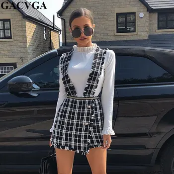 GACVGA 2019 Vintage Plaid Twill Tweed Playsuits Women Sleeveless Bandage Jumpsuit Spring Summer Overalls Lady Shorts Rompers
GACVGA 2019 Vintage Plaid Twill Tweed Playsuits Women Sleeveless Bandage Jumpsuit Spring Summer Overalls Lady Shorts Rompers