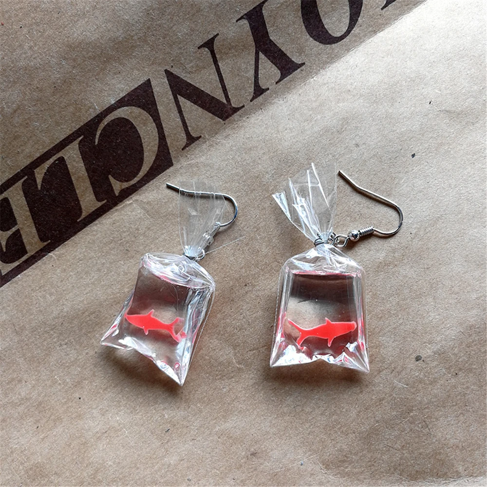 Women's Hot Fashion Statement Earrings DIY Handmade Goldfish in Bag Cute Resin Earrings Women Jewelry Funny Earrings Gifts
Women's Hot Fashion Statement Earrings DIY Handmade Goldfish in Bag Cute Resin Earrings Women Jewelry Funny Earrings Gifts