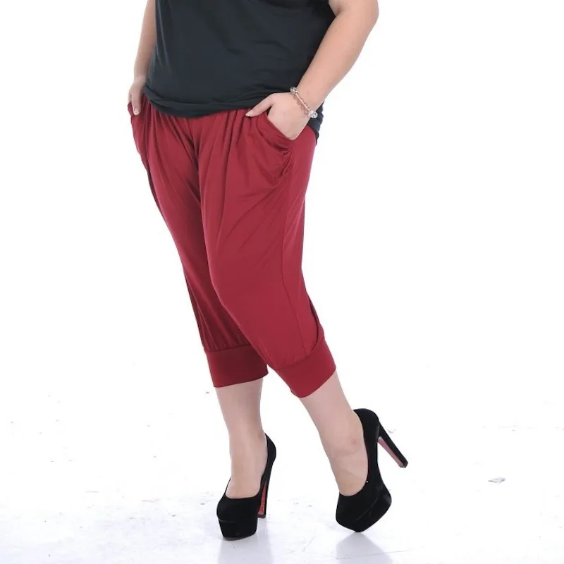 EF509 Women's Elastic Waist Harem Pants Casual Loose Capris Streetwear With Pockets Solid Female Trousers
EF509 Women's Elastic Waist Harem Pants Casual Loose Capris Streetwear With Pockets Solid Female Trousers