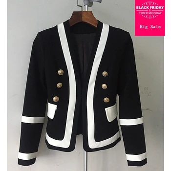 Europe style Double Breasted high quality women coats spring autumn new black white Hit color full sleeve female jackets gx803
Europe style Double Breasted high quality women coats spring autumn new black white Hit color full sleeve female jackets gx803