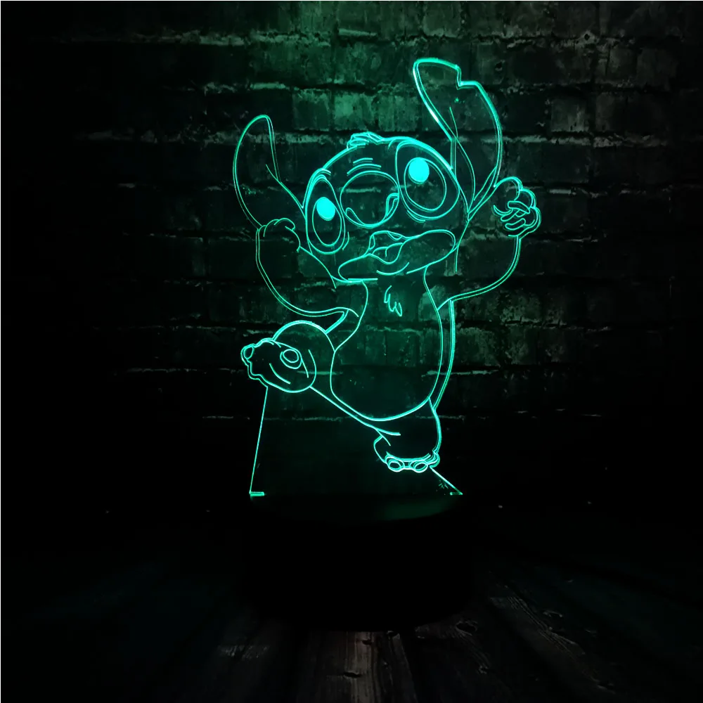 Cartoon Acrylic Night Light 3D Stitch LED 7Color USB Change Baby Sleep Bedside Decor RGB Battery Power Mood Children's Day Gift
Cartoon Acrylic Night Light 3D Stitch LED 7Color USB Change Baby Sleep Bedside Decor RGB Battery Power Mood Children's Day Gift