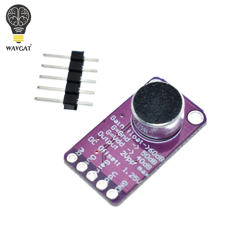 WAVGAT MAX9814 Microphone AGC Amplifier Board Module Auto Gain Control for Arduino Programmable Attack and Release Ratio Low THD
WAVGAT MAX9814 Microphone AGC Amplifier Board Module Auto Gain Control for Arduino Programmable Attack and Release Ratio Low THD