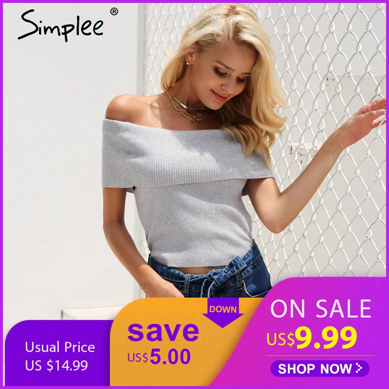 Simplee Vintage elastic camisole tank top Off shoulder knitted crop top women tops Sexy short knitting cropped cami sweater 2017
Simplee Vintage elastic camisole tank top Off shoulder knitted crop top women tops Sexy short knitting cropped cami sweater 2017