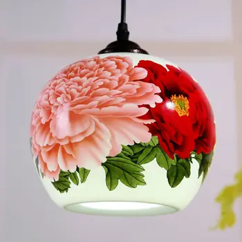 Ceramic glass Chinese style pendant lights Pattern bedroom study dining wedding decoration single entrance pendant light ZS16
Ceramic glass Chinese style pendant lights Pattern bedroom study dining wedding decoration single entrance pendant light ZS16