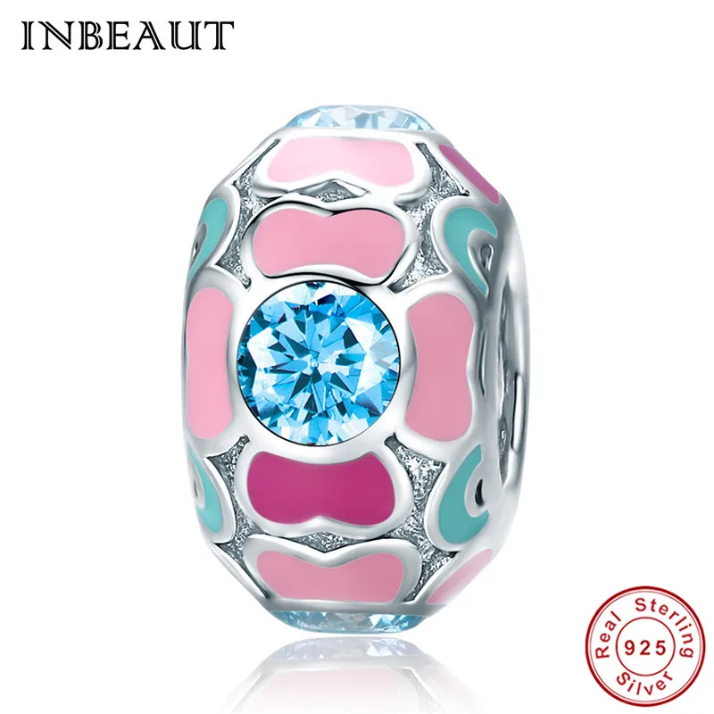 INBEAUT 100% Real 925 Sterling Silver Blue Zircon Pink Heart Enamel Clover Beads fit Pandora Charm Bracelet S925 Stamp DIY Bead
INBEAUT 100% Real 925 Sterling Silver Blue Zircon Pink Heart Enamel Clover Beads fit Pandora Charm Bracelet S925 Stamp DIY Bead