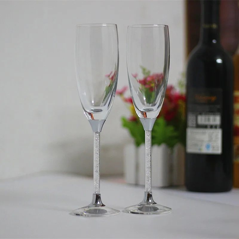 Image 2015 new design lead free clear crystal 200ml wedding champagne glasses