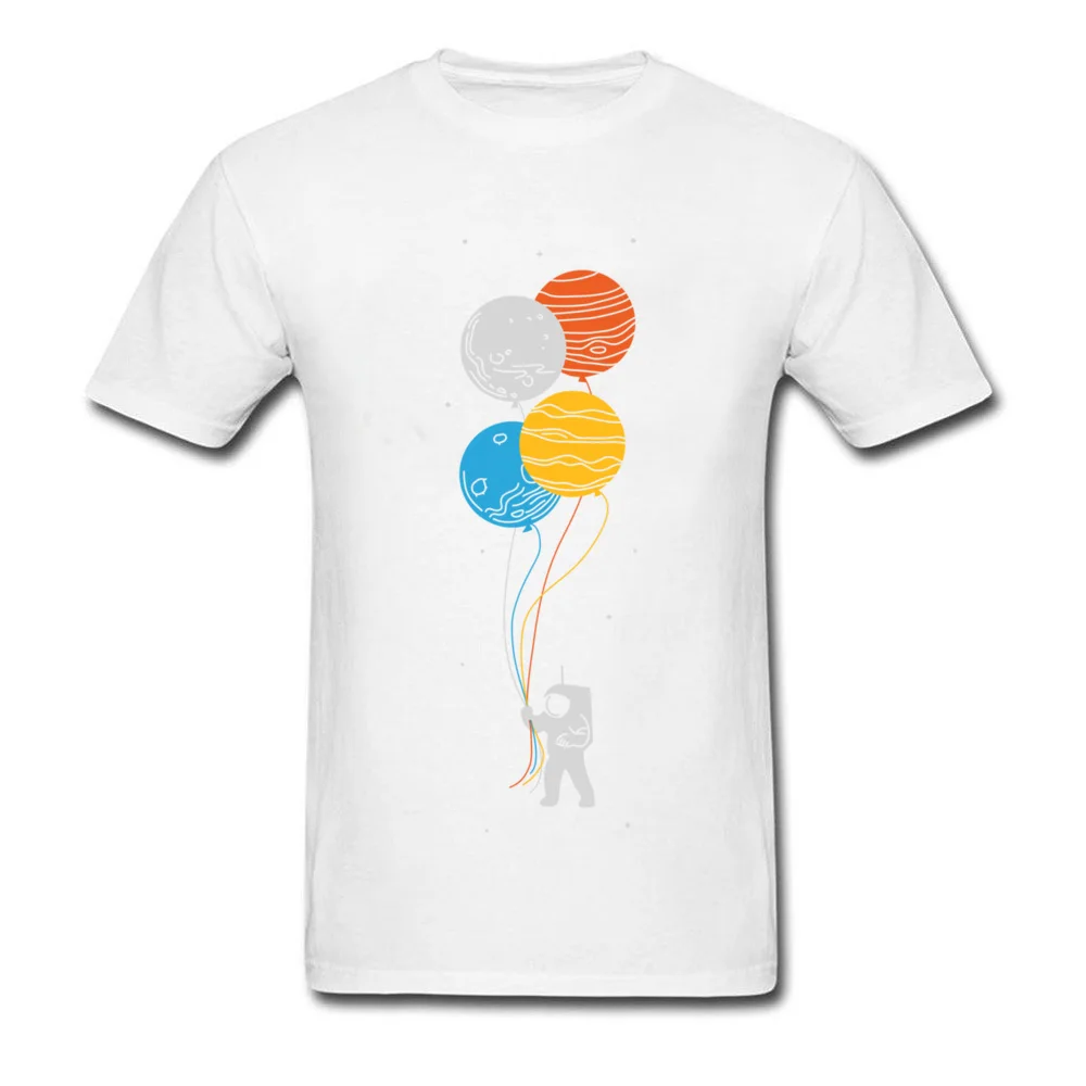 Printing celestial balloons 11989 Crewneck T-shirts Summer Tops Tees Short Sleeve for Male Dominant 100% Cotton Cool T Shirts celestial balloons 11989 white