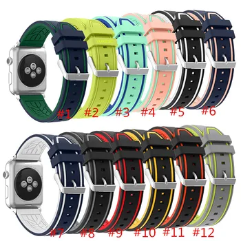 Silicone strap band for Apple Watch 42mm 38mm 44mm 40mm Rubber Bracelet Watchbands Black Straps Iwatch Series 4/3/2/1 Wristband
Silicone strap band for Apple Watch 42mm 38mm 44mm 40mm Rubber Bracelet Watchbands Black Straps Iwatch Series 4/3/2/1 Wristband