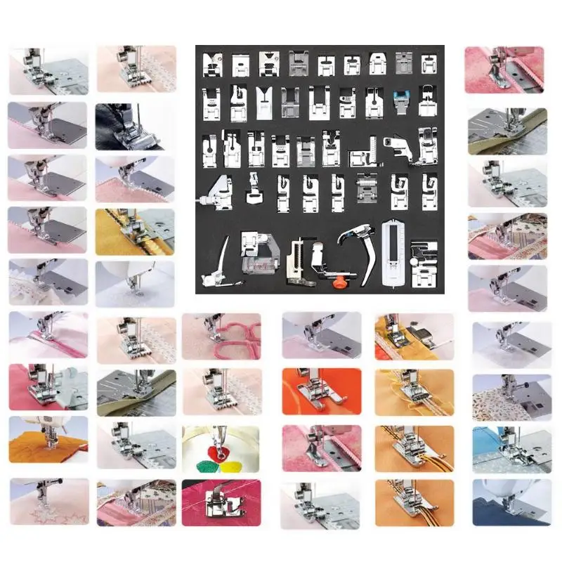42pcs Mini Sewing Machine Feet Presser Sewing Machine Foot Sewing Multi-functional Accessories & Prop Kits For Brother Singer
42pcs Mini Sewing Machine Feet Presser Sewing Machine Foot Sewing Multi-functional Accessories & Prop Kits For Brother Singer