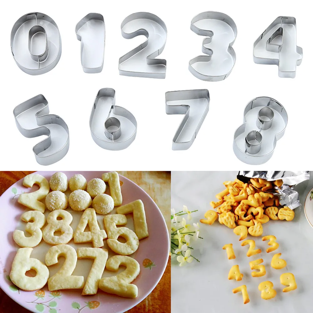 New Stainless Steel Cookie Cutter Mold Confectionery Figures Numeric Symbols Biscuit Cake Decorating Baking Pastry cutting Tool
New Stainless Steel Cookie Cutter Mold Confectionery Figures Numeric Symbols Biscuit Cake Decorating Baking Pastry cutting Tool