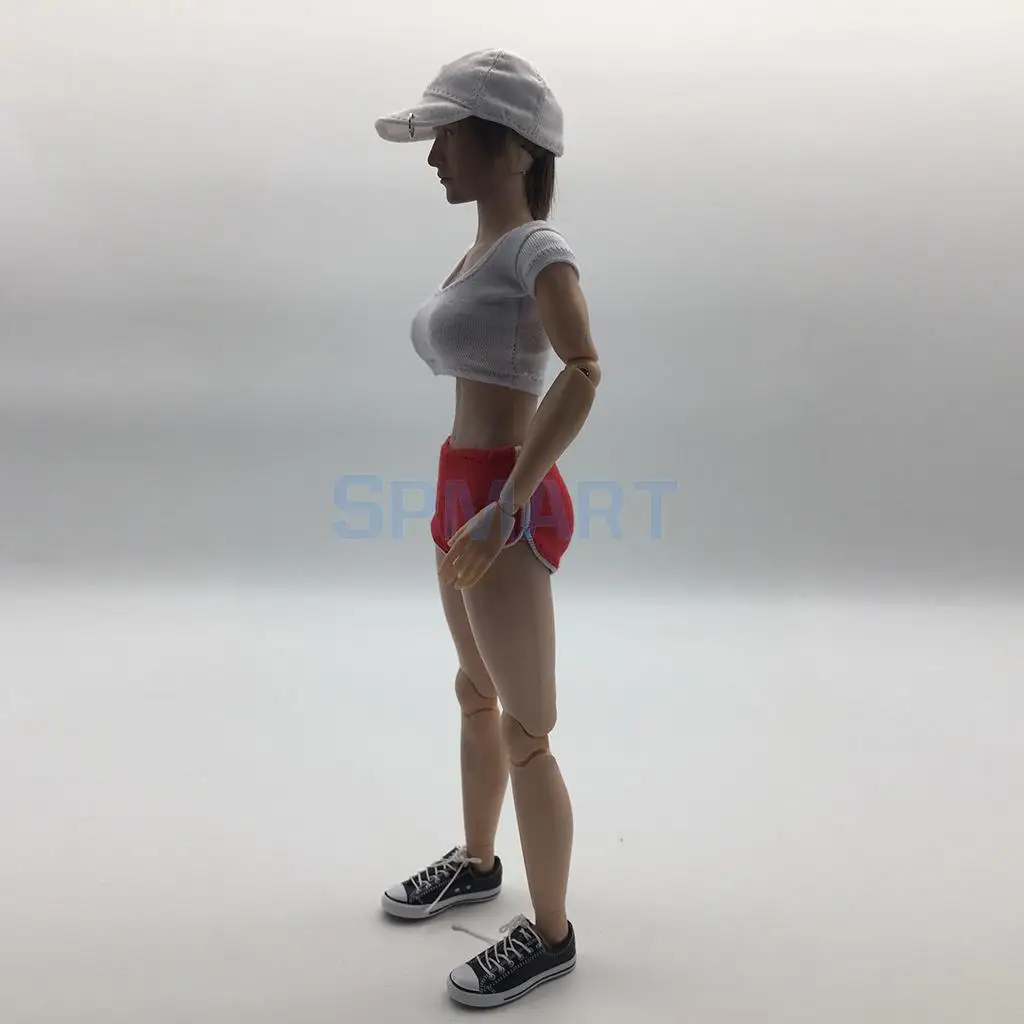 1/6 Scale Female Sport Pants Suit Shirt Women Clothes Set for 12'' Phicen Action Figures Collectible Doll Toy DIY Accessories