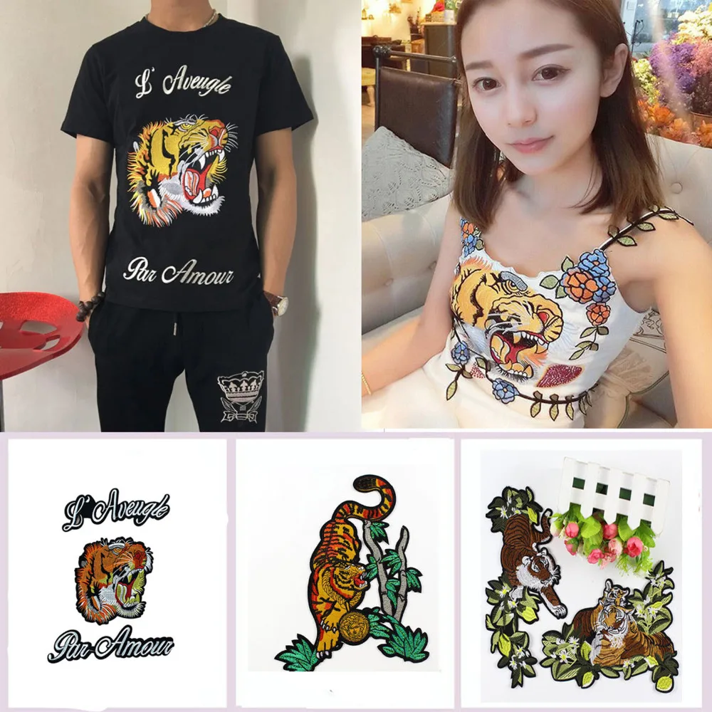 Sew on Clothing Patches Badges Fashion Embroidery Sequins Cartoon Steller Tiger Head Letters Apparel Garment Bags T-shirt DIY
Sew on Clothing Patches Badges Fashion Embroidery Sequins Cartoon Steller Tiger Head Letters Apparel Garment Bags T-shirt DIY