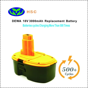 3.0Ah rechargeable battery DEW18A NiMh Battery 18V Replacement for DEWALT DC9096 DE9039 DW9095 Battery Pack 18V
3.0Ah rechargeable battery DEW18A NiMh Battery 18V Replacement for DEWALT DC9096 DE9039 DW9095 Battery Pack 18V