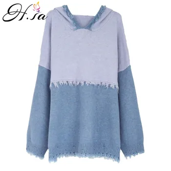 H.SA 2018 Pull Femme Winter Tassel Hooded Pullover and Sweaters Patchwork Chic Streetwear Jumpers Loose Oversized christmas swea
H.SA 2018 Pull Femme Winter Tassel Hooded Pullover and Sweaters Patchwork Chic Streetwear Jumpers Loose Oversized christmas swea
