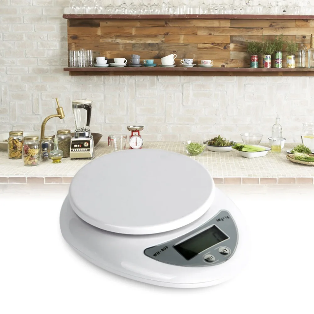 Portable 5Kg/1g Electronic LCD Display Digital Kitchen Scale Scales Weight Balance Food Diet Kitchen Scales Measuring Weighting
Portable 5Kg/1g Electronic LCD Display Digital Kitchen Scale Scales Weight Balance Food Diet Kitchen Scales Measuring Weighting