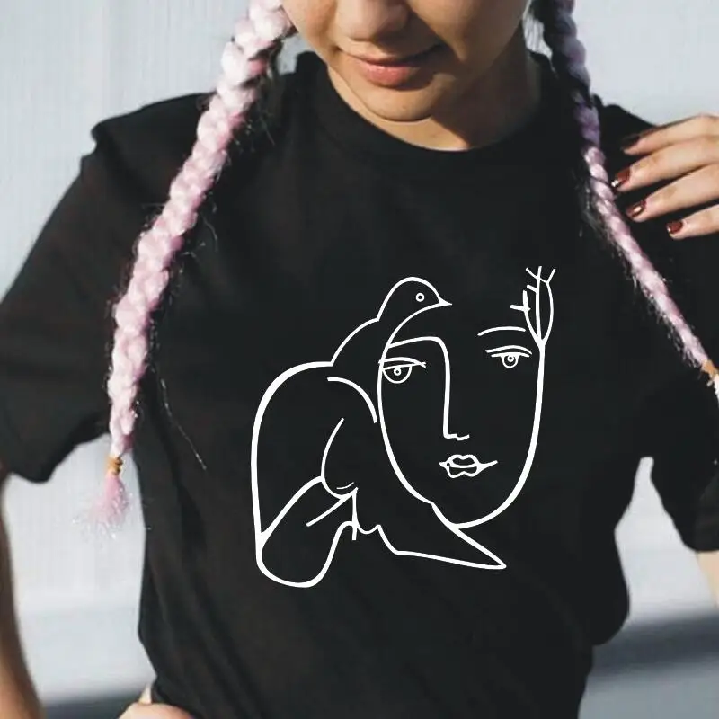 Summer Cartoon Printed T-shirt Women Short Sleeve Plus Size White Black Funny Harajuku Tee Tops Tumblr Hipster Poleras Mujer
Summer Cartoon Printed T-shirt Women Short Sleeve Plus Size White Black Funny Harajuku Tee Tops Tumblr Hipster Poleras Mujer