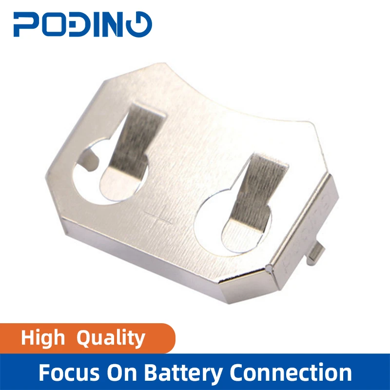 

10pcs/lot Poding Precision Stamping CR2032 Battery Holder,20MM Coin Cell Retainer CR2020,CR2025,CR2032 Battery Clip CCR-2005P