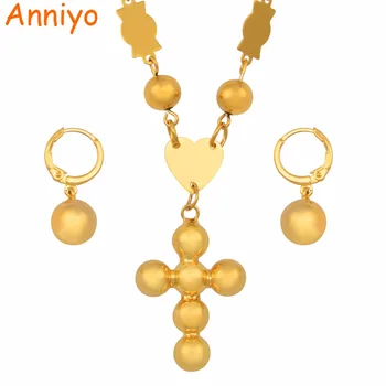 Anniyo Micronesia Ball Cross Pendant and Ball Earrings Jewelry sets Round Beads Chain Necklaces Marshall Jewellery Guam #060206S
Anniyo Micronesia Ball Cross Pendant and Ball Earrings Jewelry sets Round Beads Chain Necklaces Marshall Jewellery Guam #060206S