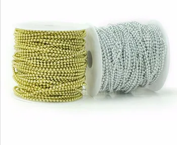 1spool 50meter 3mm Round Beads Plated Silver/Gold Garland Chain Trim For Hair Stying Wedding Home Decoration Craft
1spool 50meter 3mm Round Beads Plated Silver/Gold Garland Chain Trim For Hair Stying Wedding Home Decoration Craft