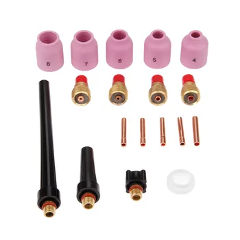 DRELD 18pcs TIG Welding Torch Stubby Gas Lens Kit Cup Collet Body Nozzle for WP-9/20/25 Welding Machine Accessories
DRELD 18pcs TIG Welding Torch Stubby Gas Lens Kit Cup Collet Body Nozzle for WP-9/20/25 Welding Machine Accessories