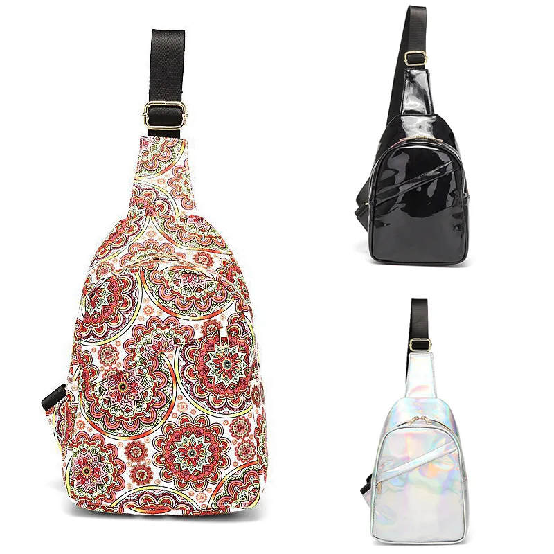 2019 One Piece Women Travel PU Shoulder Ethnic Flower Chest Cycle Sling Sport Crossbody Laser Backpack Bag Portable Pouch
2019 One Piece Women Travel PU Shoulder Ethnic Flower Chest Cycle Sling Sport Crossbody Laser Backpack Bag Portable Pouch