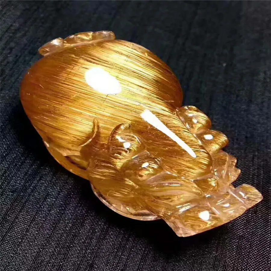 Genuine Natural Top Quality Titanium Rutilated Quartz Stone Cat Eye Effect Lucky Wealth PiXiu Pendant 59*36*27mm
Genuine Natural Top Quality Titanium Rutilated Quartz Stone Cat Eye Effect Lucky Wealth PiXiu Pendant 59*36*27mm