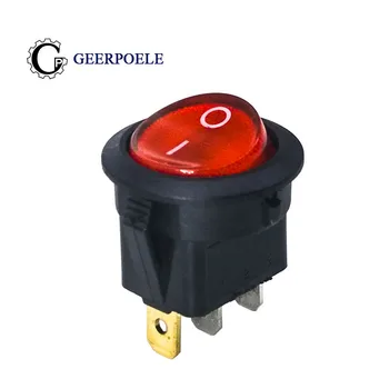 10 pcs/lot KCD1 Lamp 3 Pin 23mm SPST 250V 6A Boat Switch Round Switch Snap-in ON/OFF LED Rocker Switch with Light Copper
10 pcs/lot KCD1 Lamp 3 Pin 23mm SPST 250V 6A Boat Switch Round Switch Snap-in ON/OFF LED Rocker Switch with Light Copper