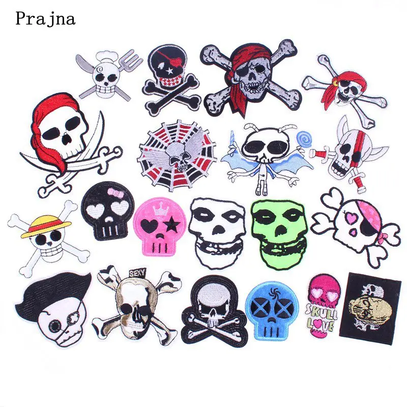 Prajna Biker Patch Skeleton Skull Sew On Applique Cheap Iron On Punk Embroidery Patches For Clothes Jacket Morale Fabric Sticker
Prajna Biker Patch Skeleton Skull Sew On Applique Cheap Iron On Punk Embroidery Patches For Clothes Jacket Morale Fabric Sticker