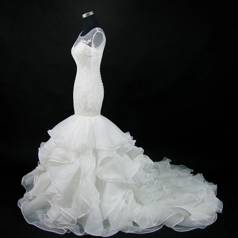 Stunning Ruffles Mermaid Wedding Dress Plus Size Custom-made Bridal Gowns Vestido De Novia Bridal Dress
Stunning Ruffles Mermaid Wedding Dress Plus Size Custom-made Bridal Gowns Vestido De Novia Bridal Dress