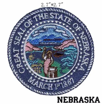 Nebraska State Seal 2.7"wide shipping/carpenter patch/rope shape border/circle ornament
Nebraska State Seal 2.7"wide shipping/carpenter patch/rope shape border/circle ornament