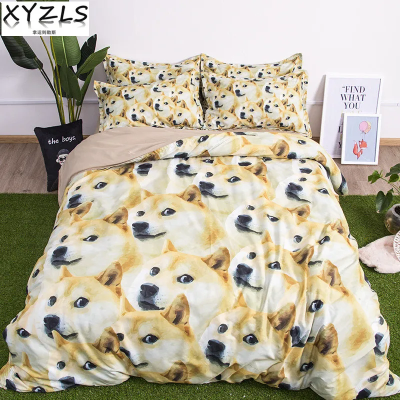 XYZLS Cute Shiba Queen Cotton Bedding Set Single Double Twin Full Bedclothes Pet Dog King Bedding Kit Animal Bed Linings
XYZLS Cute Shiba Queen Cotton Bedding Set Single Double Twin Full Bedclothes Pet Dog King Bedding Kit Animal Bed Linings