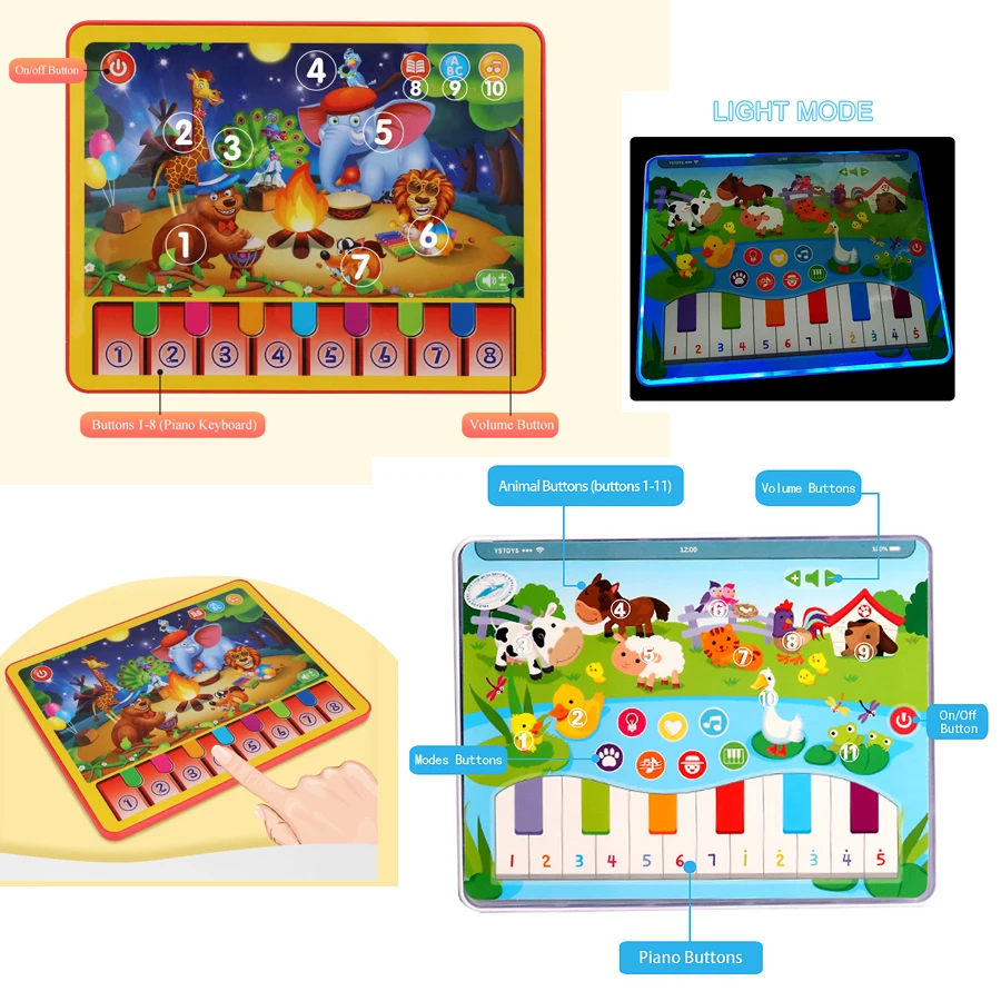 Kids Learning toy pad with Farm Animal sound Learning Games Interactive Tablet for Learning ABC, Story,Mustic Educational Toys
Kids Learning toy pad with Farm Animal sound Learning Games Interactive Tablet for Learning ABC, Story,Mustic Educational Toys