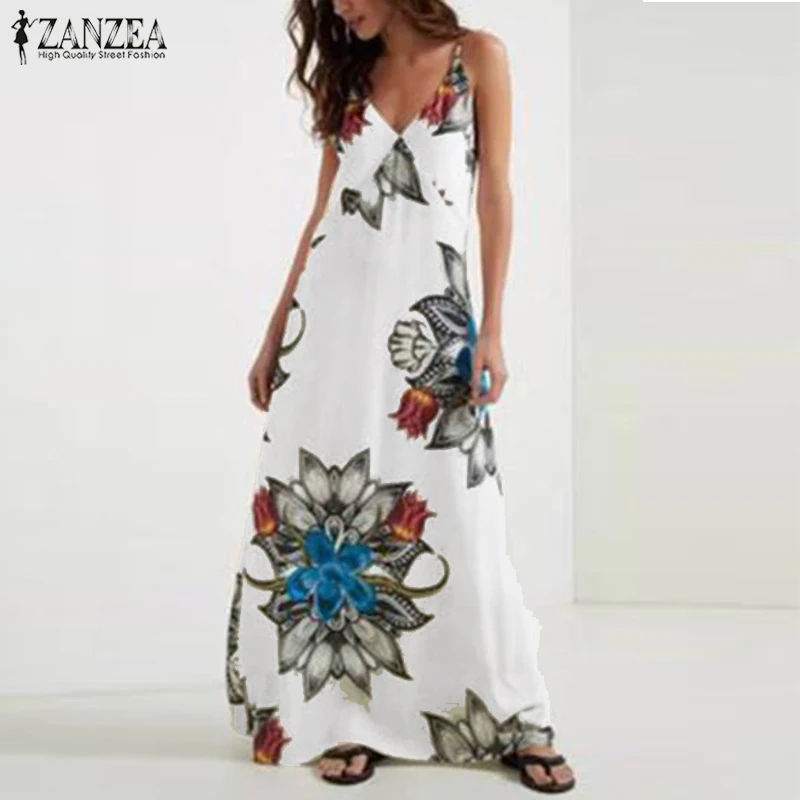 2019 Plus Size ZANZEA Women Floral Print Dress Summer Sleeveless V Neck Bohemian Party Long Maxi Vestido Sundress Sarafans Robe
2019 Plus Size ZANZEA Women Floral Print Dress Summer Sleeveless V Neck Bohemian Party Long Maxi Vestido Sundress Sarafans Robe