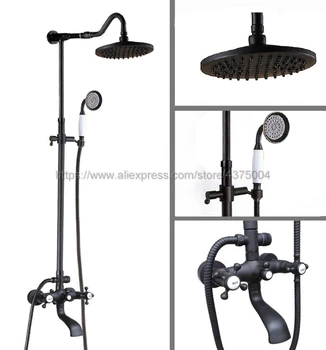 Oil Rubbed Bronze Shower Faucet Set 8 Inch Shower Head Hand Shower Sprayer Wall Mounted Mixer Tub Taps Nhg606
Oil Rubbed Bronze Shower Faucet Set 8 Inch Shower Head Hand Shower Sprayer Wall Mounted Mixer Tub Taps Nhg606