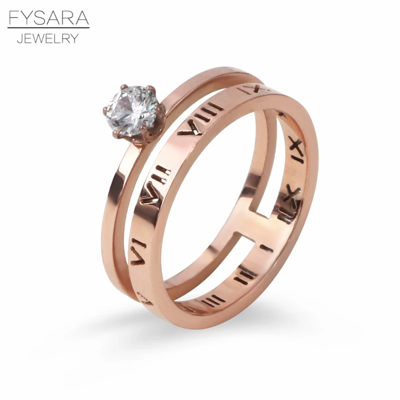 FYSAR Charm AAA Zirconia Crystals Wedding Bridal Rings for Women Rose Gold Color Roman Numeral Female Finger Love Ring Jewelry
FYSAR Charm AAA Zirconia Crystals Wedding Bridal Rings for Women Rose Gold Color Roman Numeral Female Finger Love Ring Jewelry