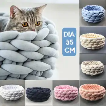 Pet Dog Bed Warming Dog Cat House Soft Kennels Soft Handmade Knitting Coarse Wool Pet House Warm Plush Cozy Pet Nest Mat 35cm
Pet Dog Bed Warming Dog Cat House Soft Kennels Soft Handmade Knitting Coarse Wool Pet House Warm Plush Cozy Pet Nest Mat 35cm